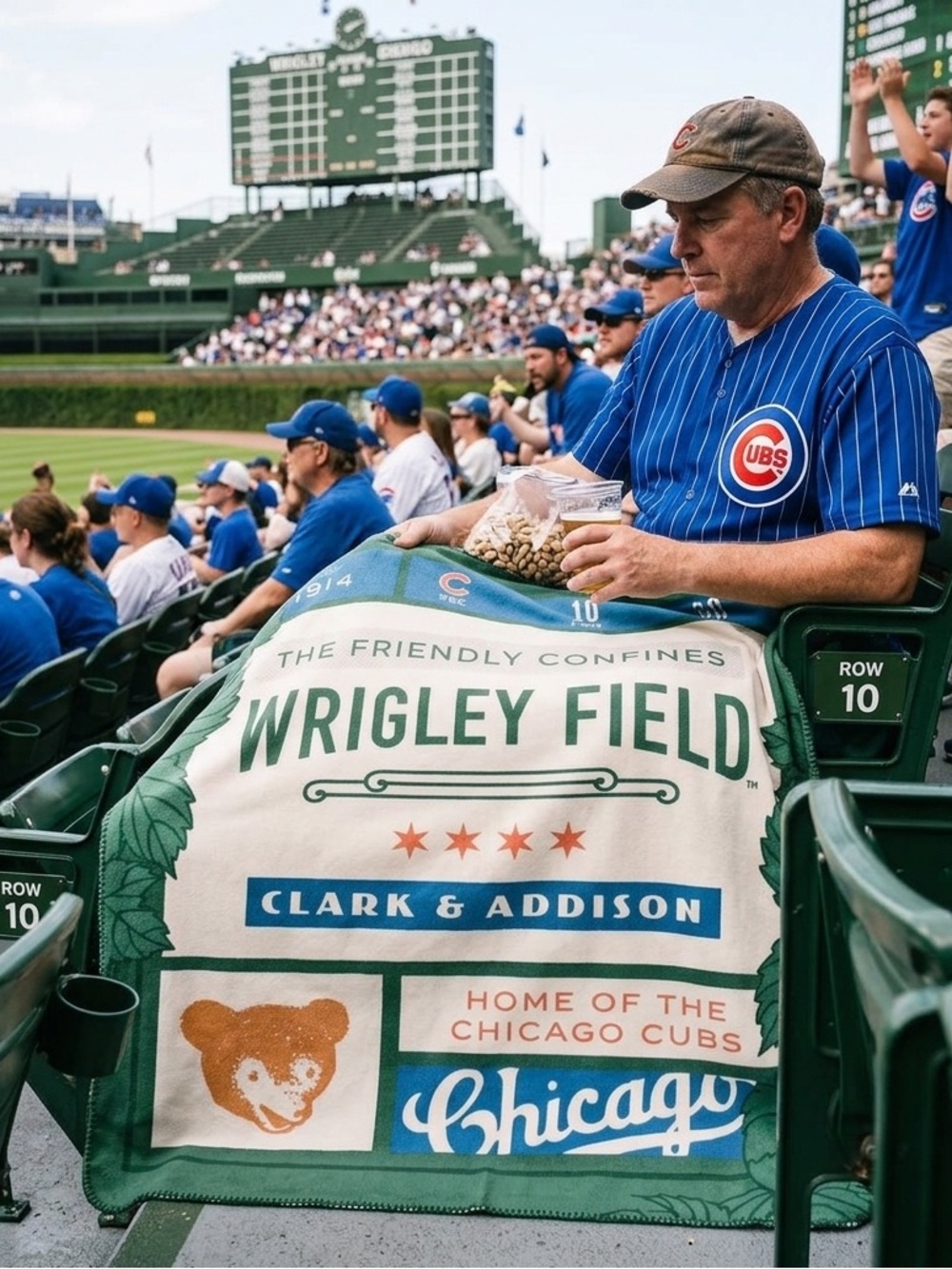 Chicago Cubs Wrigley Field Giveaway 🧢🏟️ Polar Fleece Throw Blanket NWT
